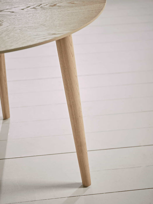 Chevron Oak Round Dining Table - 4 Seater