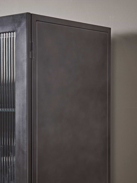 Reeded Glass Display Cabinet - Large