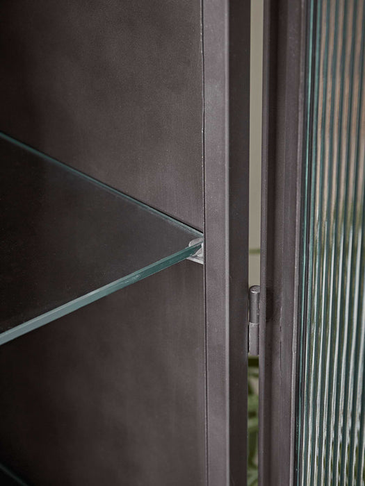 Reeded Glass Display Cabinet - Large