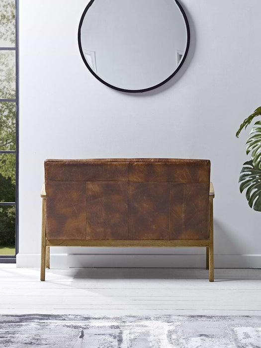 Relaxed Lounge Sofa - Tan Leather