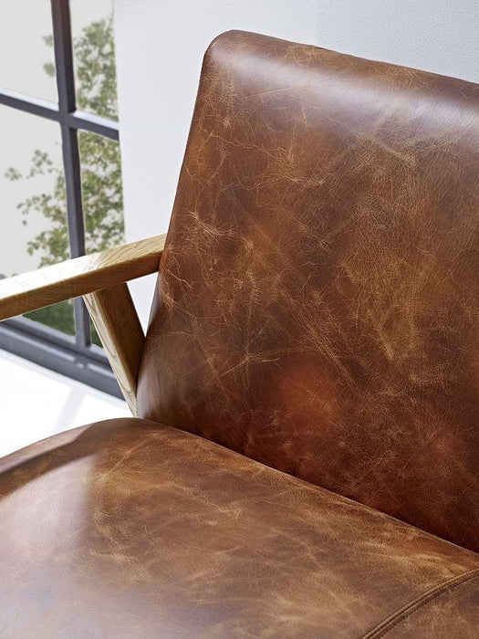 Relaxed Lounge Sofa - Tan Leather
