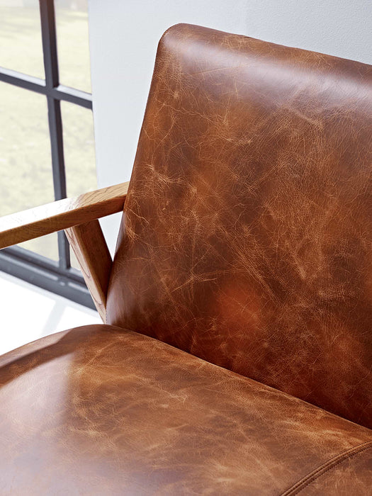 Relaxed Lounge Sofa - Tan Leather