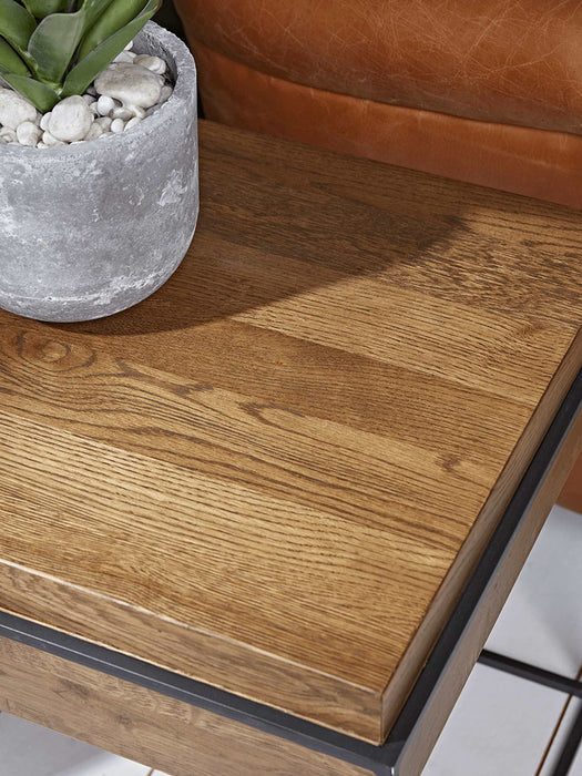 Burnt Oak Storage Side Table