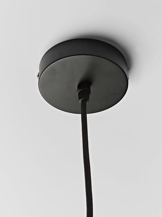 Grey Textured Round Pendant