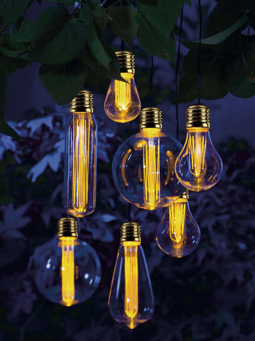 Solar Vintage Style Bulb String Lights