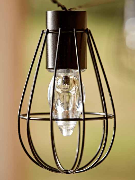 Solar Teardrop Cage Festoon Lights