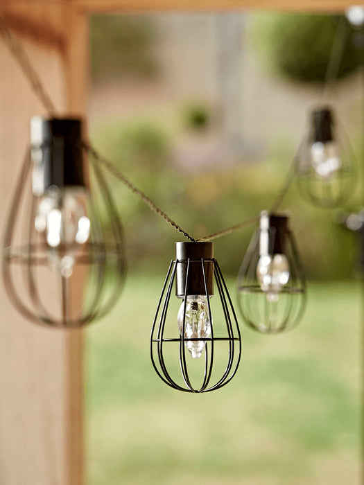 Solar Teardrop Cage Festoon Lights