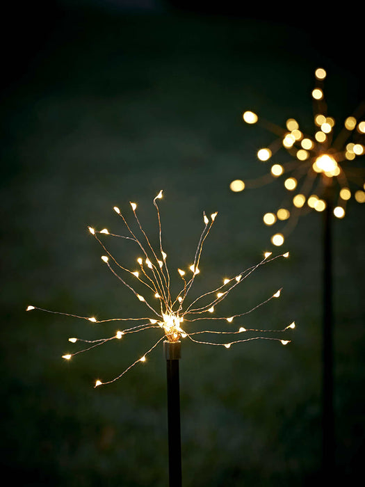 Three Starburst Stake Lights