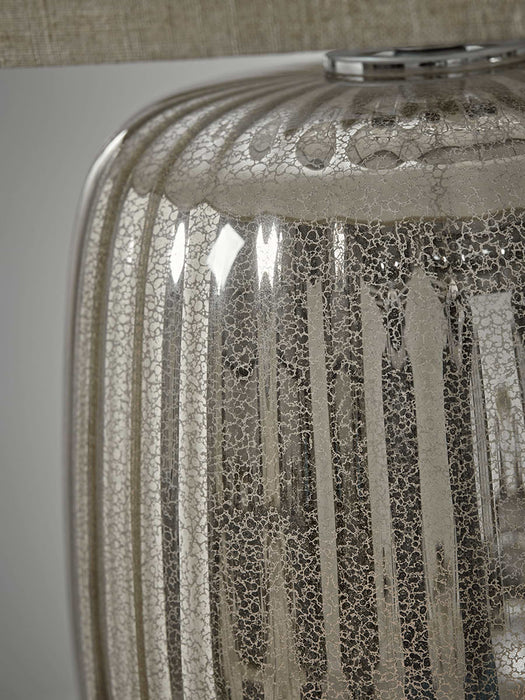 Oversized Mercuried Glass Table Lamp