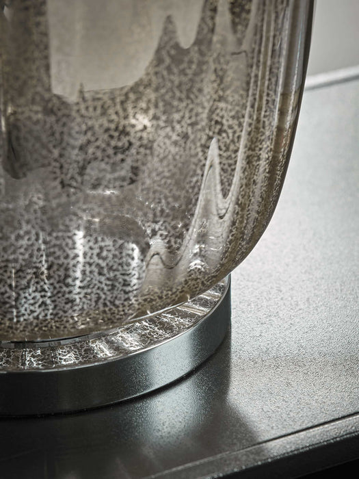 Oversized Mercuried Glass Table Lamp