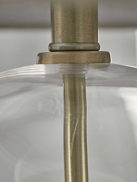Brushed Brass Glass Table Lamp