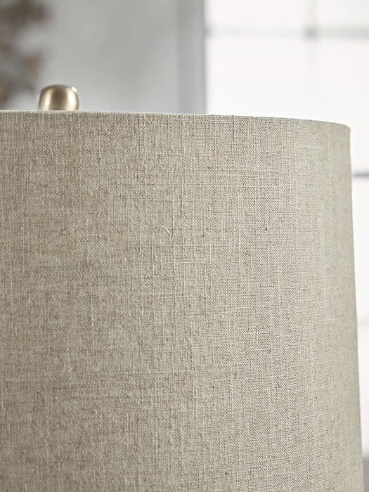 Brushed Brass Glass Table Lamp