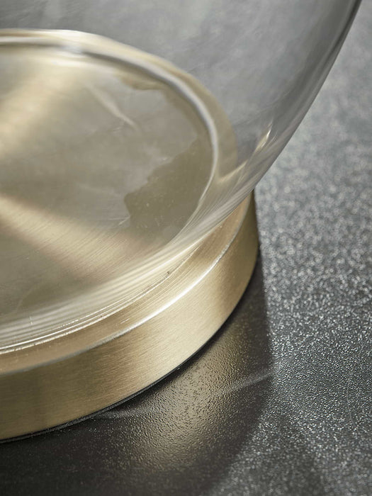 Brushed Brass Glass Table Lamp
