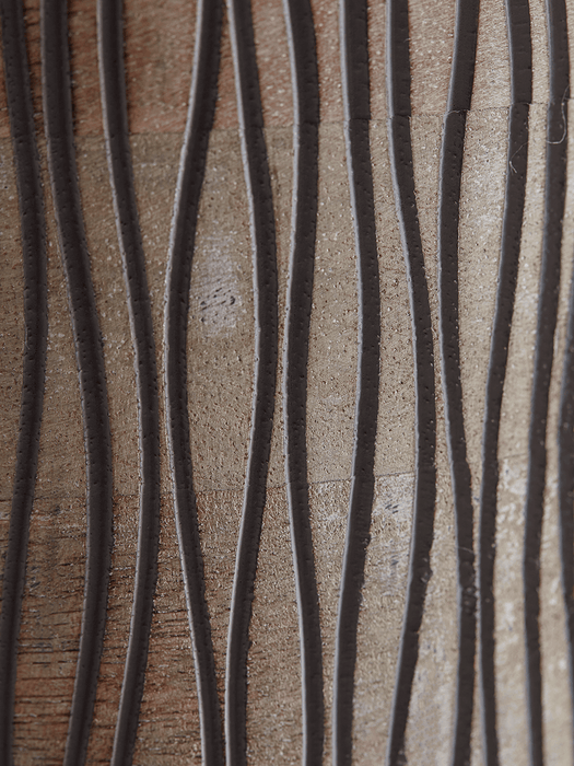 Greywashed Textured Wooden Table Lamp