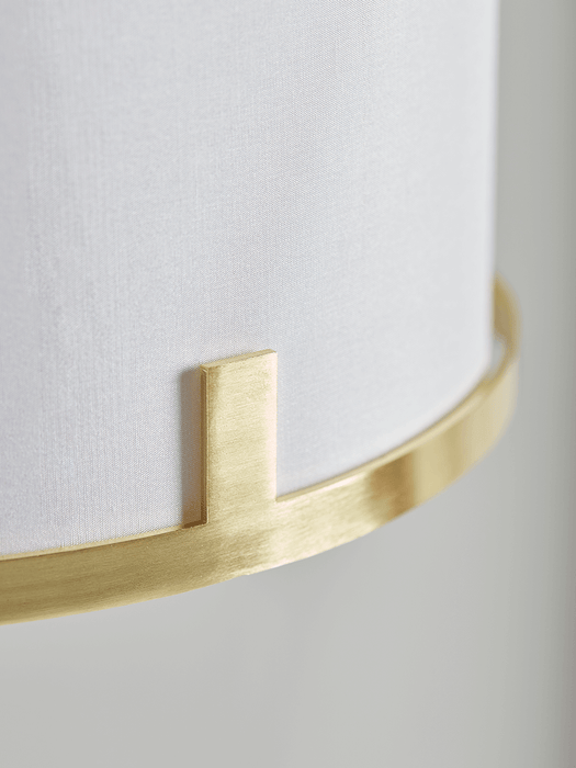 Brushed Gold & Marble Effect Floor Lamp