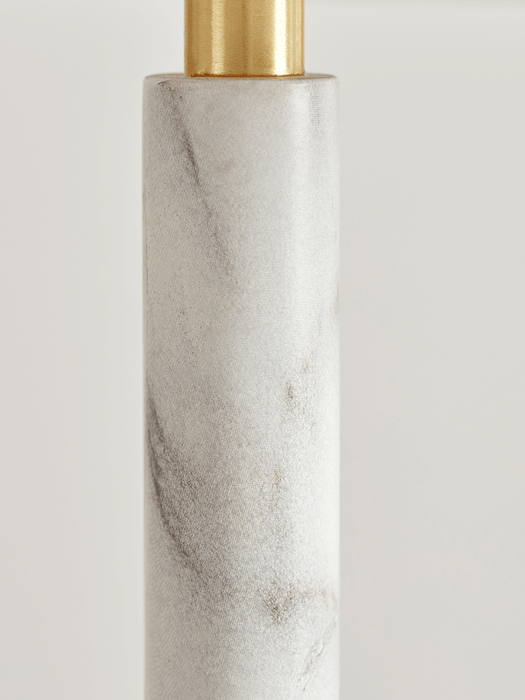 Brushed Gold & Marble Effect Floor Lamp