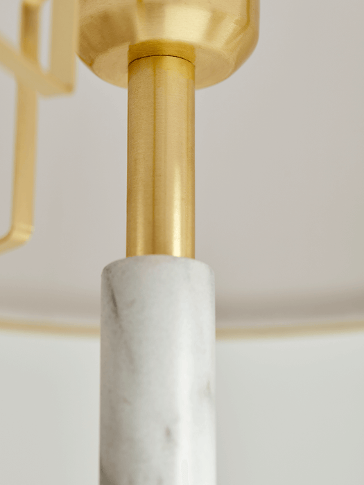 Brushed Gold & Marble Effect Floor Lamp
