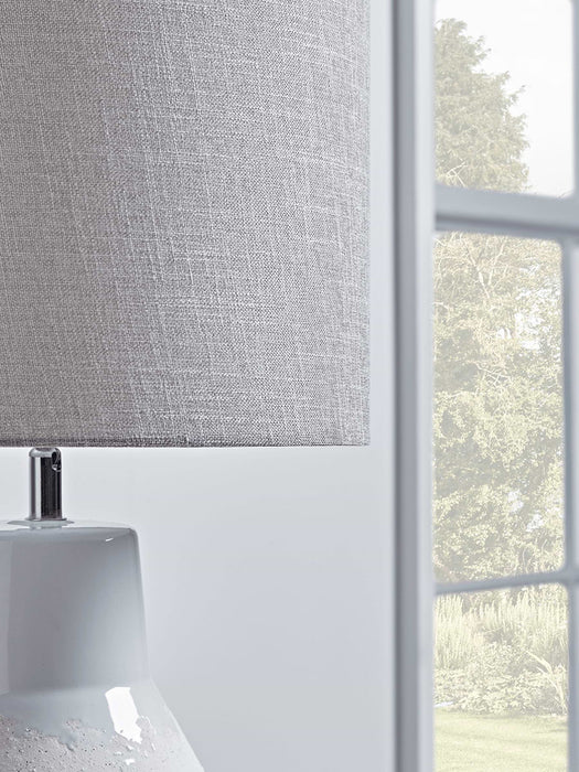 Soft Grey Ceramic Bottle Lamp