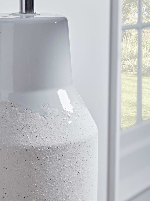 Soft Grey Ceramic Bottle Lamp
