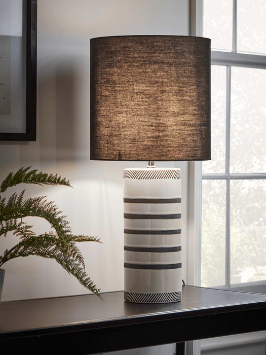 Black Stripes Ceramic Table Lamp