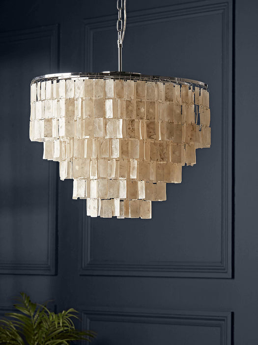 Tiered Capiz Chandelier
