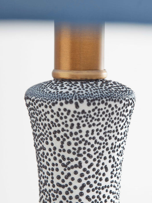 Blue Speckled Table Lamp