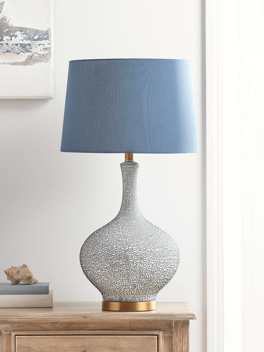 Blue Speckled Table Lamp