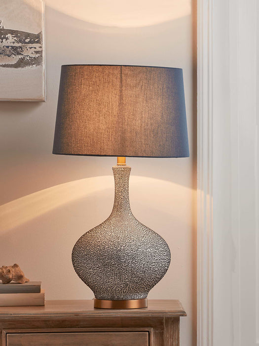 Blue Speckled Table Lamp