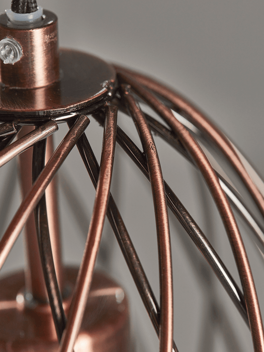 Antique Copper Metal Cage Pendant