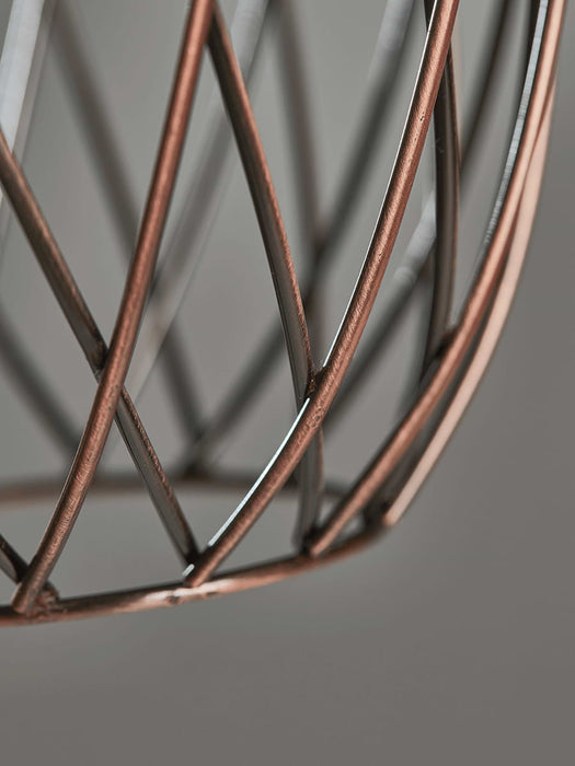 Antique Copper Metal Cage Pendant