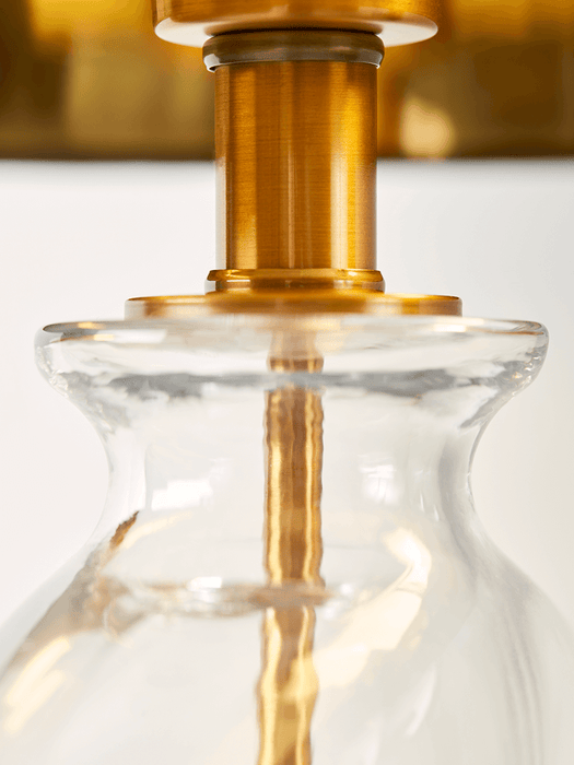 Black & Gold Glass Table Lamp