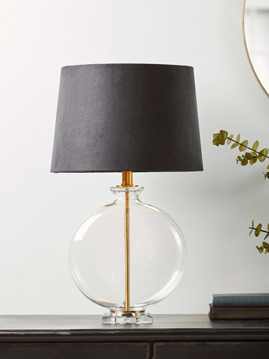 Black & Gold Glass Table Lamp