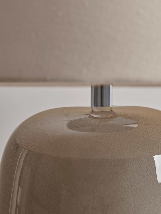 Taupe Crackle Glaze Table Lamp