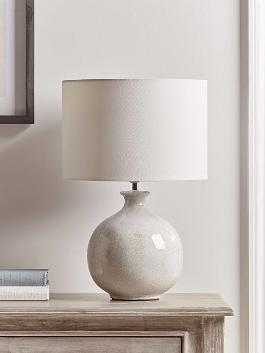 Round Crackle Glaze Table Lamp