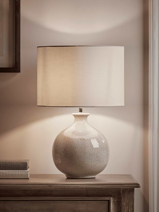 Round Crackle Glaze Table Lamp