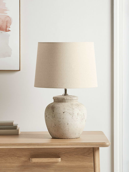 Textured Cement Table Lamp