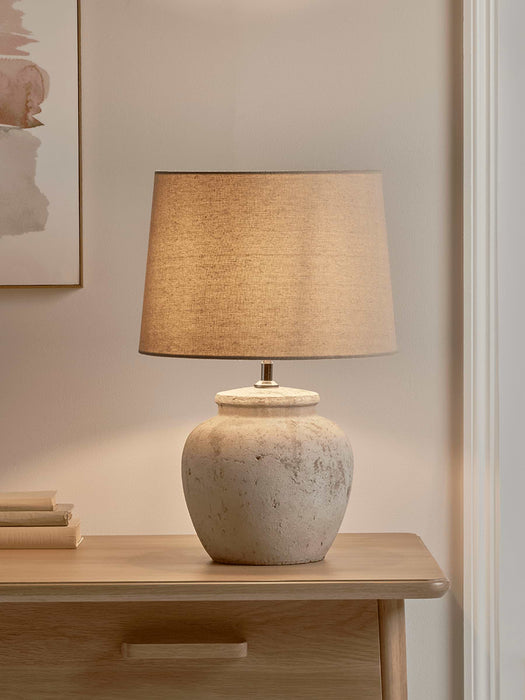 Textured Cement Table Lamp