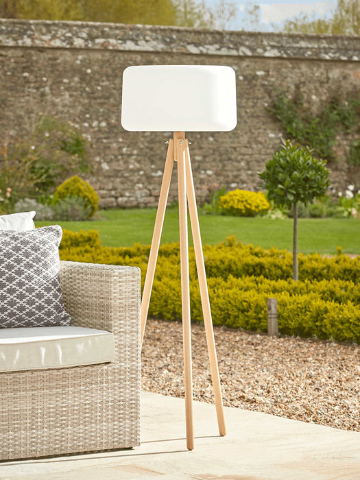 Indoor Outdoor Solar Tripod Floor Lamp