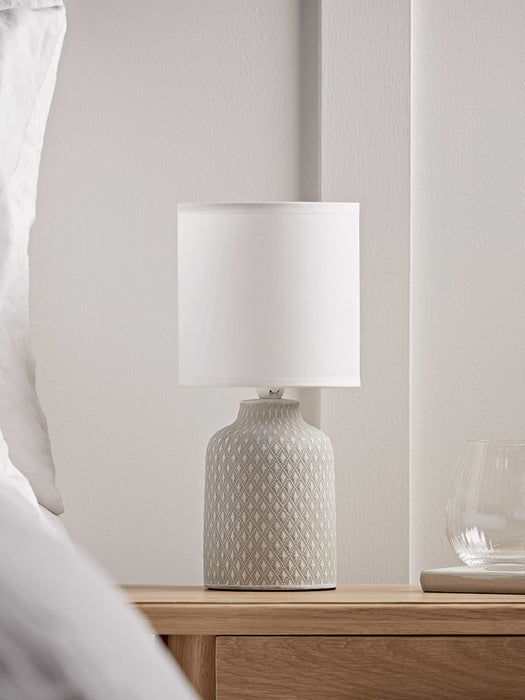 Textured Diamond Bedside Lamp