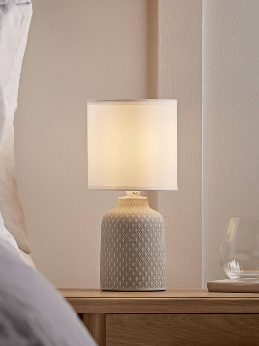 Textured Diamond Bedside Lamp