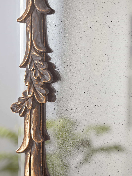 Delicate Golden Leaves Mirror