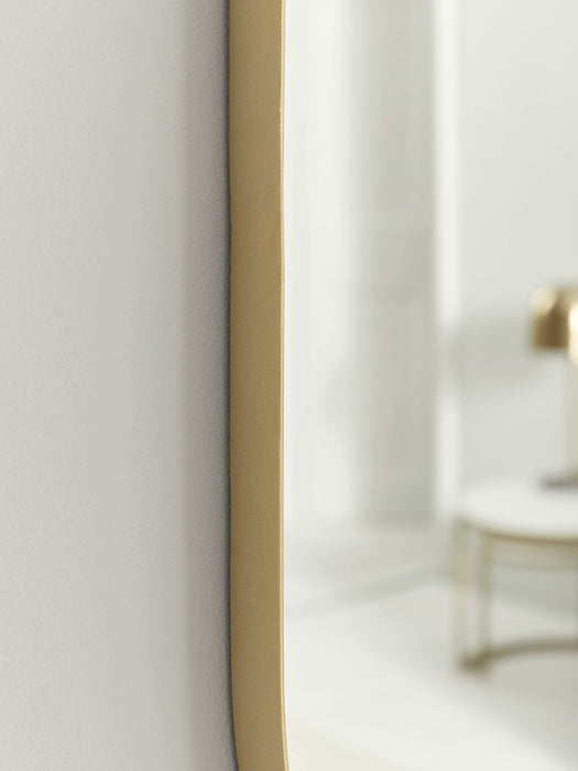 Slim Frame Oval Mirror - Soft Gold