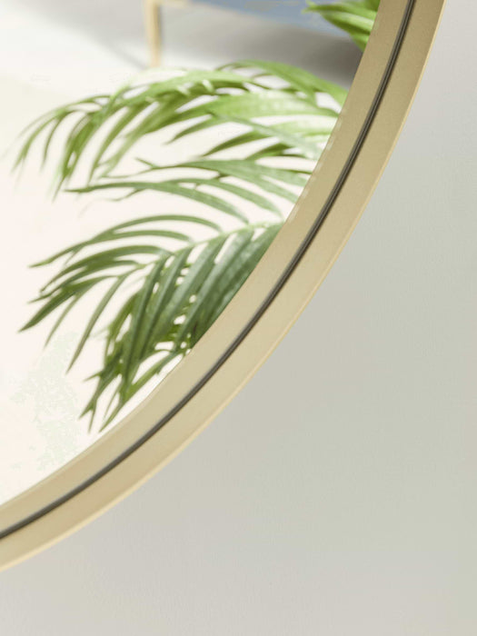 Slim Frame Oval Mirror - Soft Gold