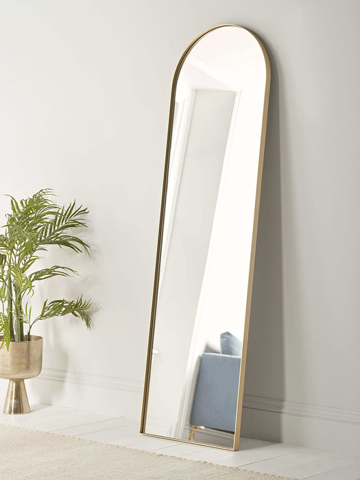 Slim Arch Mirror - Soft Gold