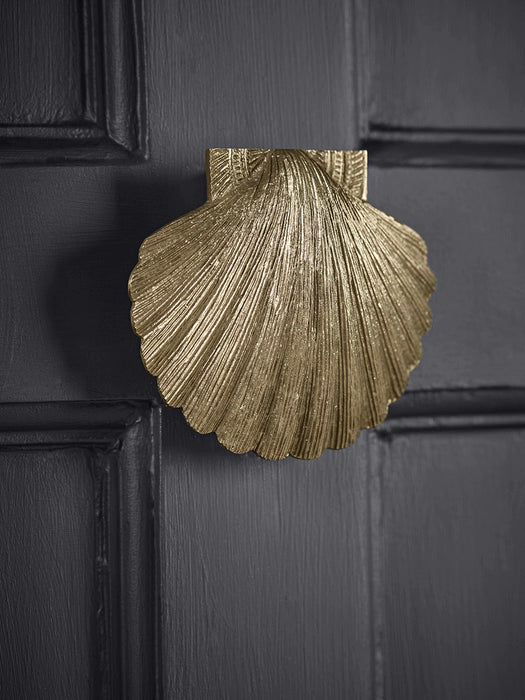 Shell Door Knocker â€“ Solid Brass