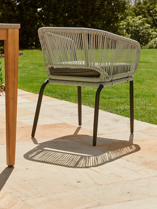 Two Grey String Dining Chairs