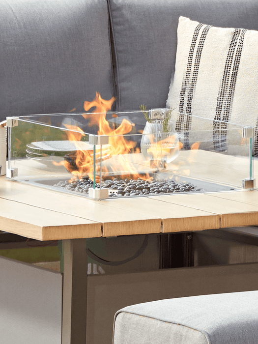 Stockholm Corner Lounge Set With Firepit