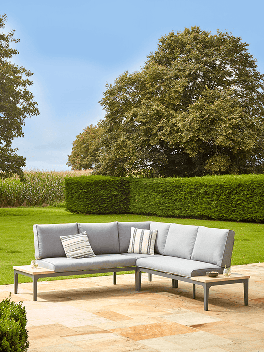 Stockholm Corner Lounge Set With Firepit