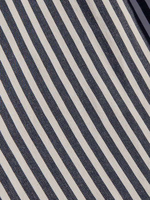 Fringed Deckchair - Blue Stripe