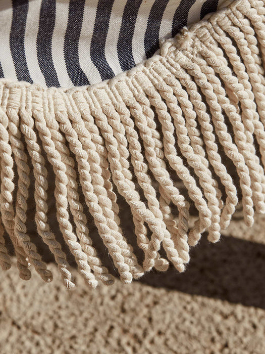 Fringed Deckchair - Blue Stripe